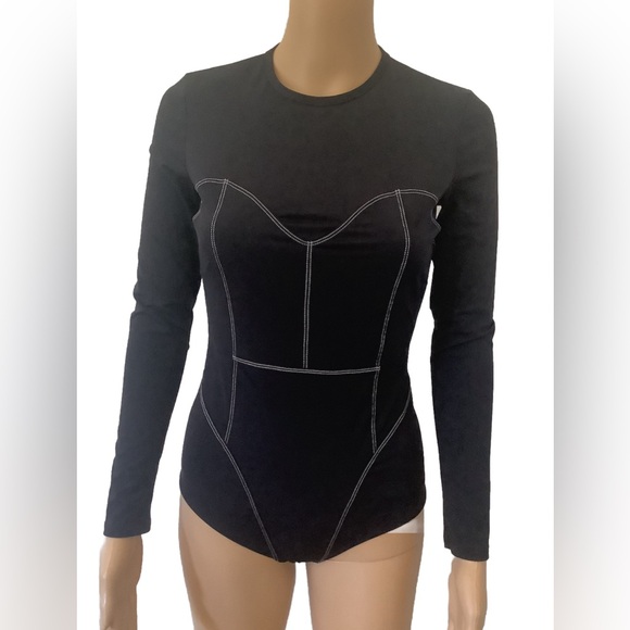Mara Hoffman designer Black Rash Guard One Piece Swimsuit Small women’s swimwear - Picture 15 of 16